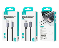 USAMS Kabel USB na Lightning 2,4A 2m Fast Charging stalowy - 1569048 - zdjęcie 4